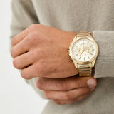  Shop Authentic Armani Exchange Drexler Chronograph Gold Dial Gold Steel Strap Watch For Men - AX2602 - Luxxuri