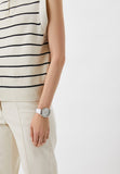  Shop Authentic Michael Kors Runway Three Hand White Dial White Leather Strap Watch For Women - MK6998 - Luxxuri