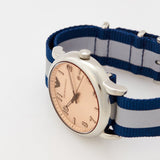  Shop Authentic Emporio Armani Luigi Analog Beige Dial Two Tone NATO Strap Watch For Men - AR11212 - Luxxuri