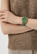  Shop Authentic Gucci G Timeless Quartz Green Dial Green Leather Strap Watch For Women - YA1264099 - Luxxuri