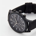  Shop Authentic Emporio Armani Renato Chronograph Black Dial Black Nylon Strap Watch For Men - AR11457 - Luxxuri