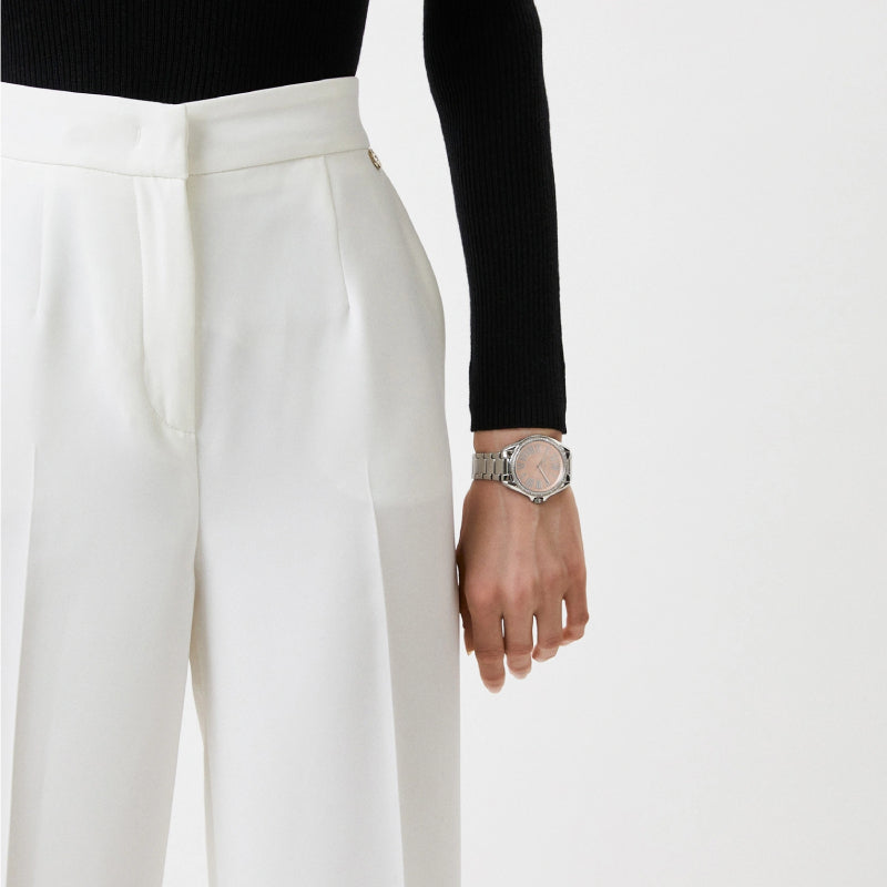  Shop Authentic Michael Kors Kacie Three Hand Pink Dial Silver Steel Strap Watch for Women - MK6929 - Luxxuri