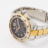  Shop Authentic Michael Kors Everest Chronograph Black Dial Two Tone Steel Strap Watch For Women - MK7209 - Luxxuri