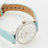  Shop Authentic Emporio Armani Gianni T Bar Analog Crystals Silver Dial Blue Leather Strap Watch For Women - AR11443 - Luxxuri