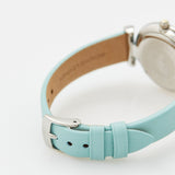  Shop Authentic Emporio Armani Gianni T Bar Analog Crystals Silver Dial Blue Leather Strap Watch For Women - AR11443 - Luxxuri