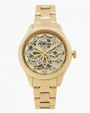  Shop Authentic Fossil Rye Automatic Skeleton Gold Dial Gold Steel Strap Watch for Women - BQ3755 - Luxxuri