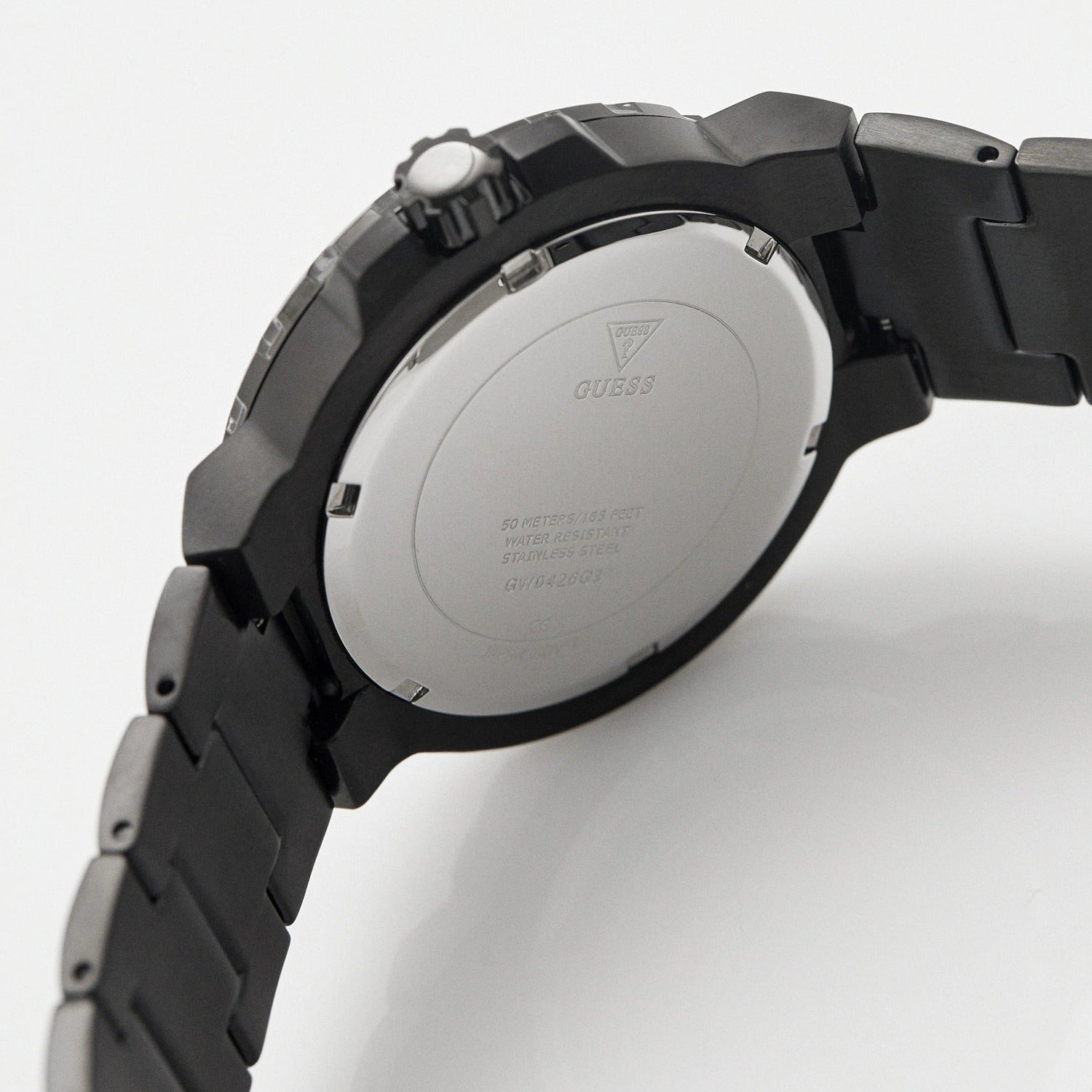  Shop Authentic Guess Track Black Dial Black Steel Strap Watch for Men - GW0426G3 - Luxxuri