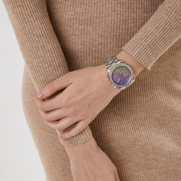  Shop Authentic Guess Sol Chronograph Crystals Multicolor Dial Silver Steel Strap Watch For Women - GW0483L1 - Luxxuri