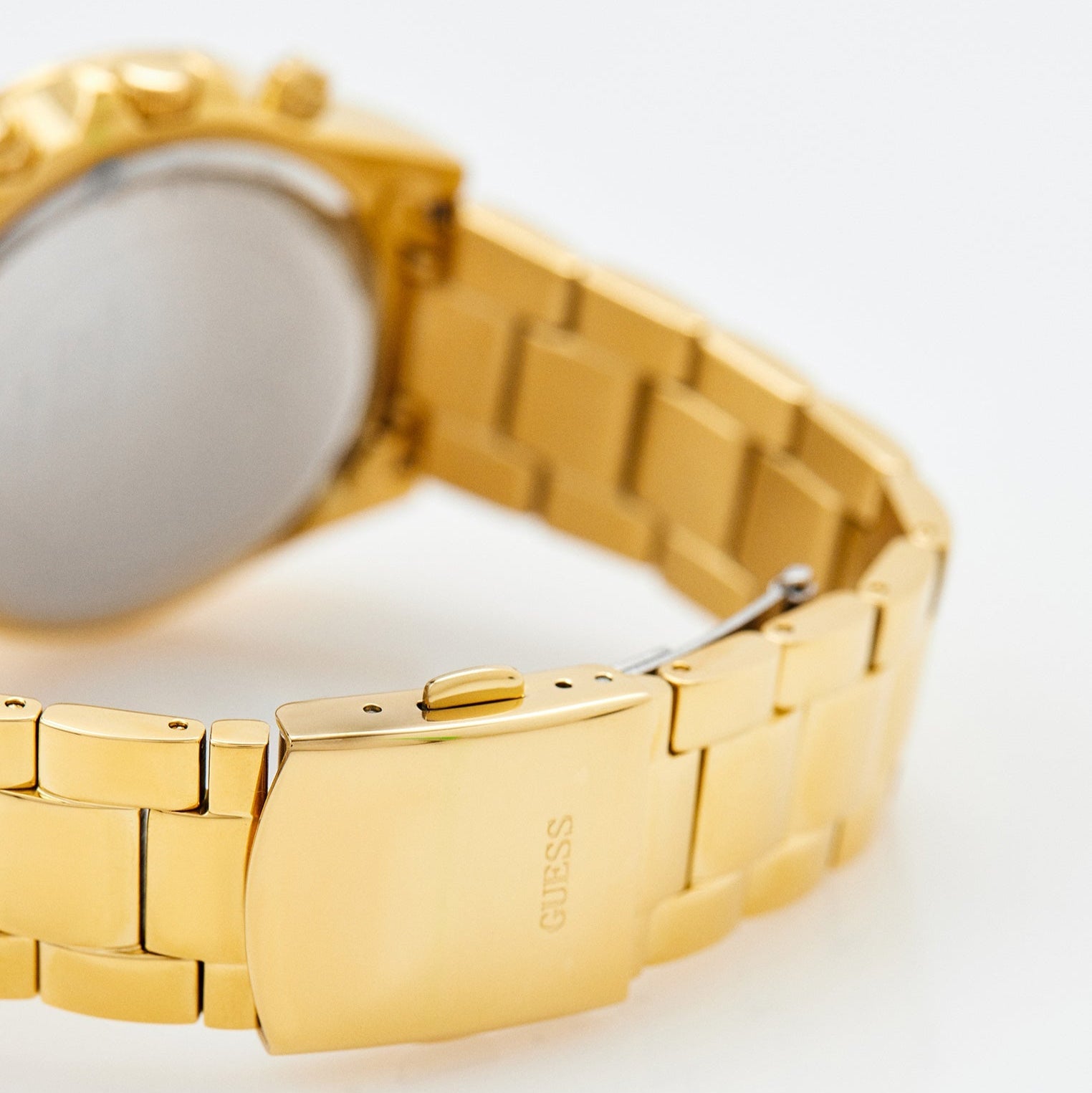  Shop Authentic Guess Confetti Chronograph Rainbow Dial Gold Steel Strap Watch For Women  - GW0483L4 - Luxxuri