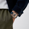  Shop Authentic Armani Exchange Hampton Chronograph Rose Gold Dial Blue Silicone Strap Watch For Men - AX1730 - Luxxuri