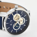  Shop Authentic Armani Exchange Cayde Chronograph Blue Dial Blue Leather Strap Watch for Men - AX2746 - Luxxuri
