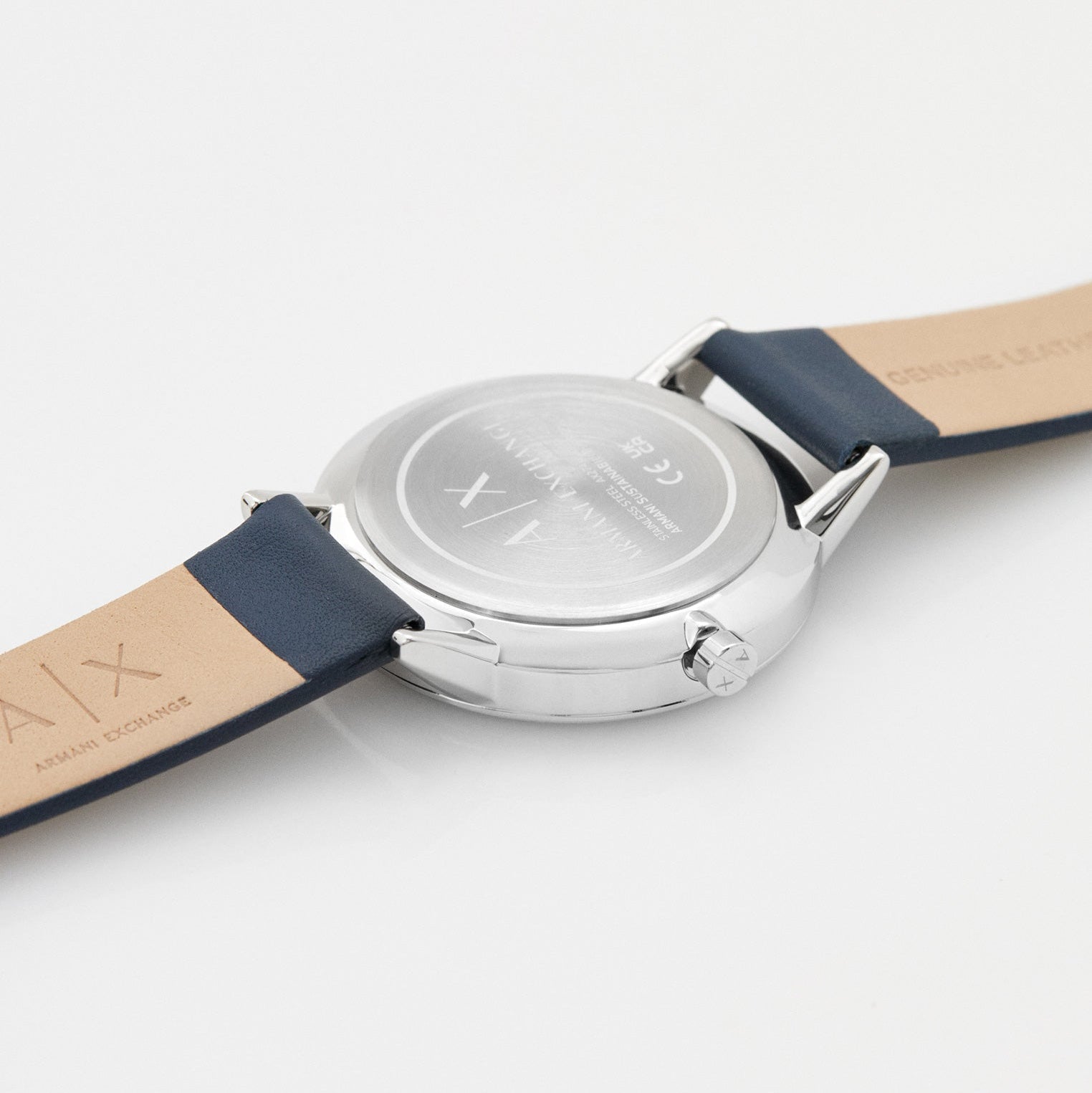  Shop Authentic Armani Exchange Cayde Chronograph Blue Dial Blue Leather Strap Watch for Men - AX2746 - Luxxuri