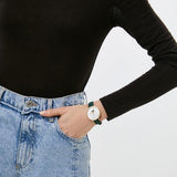  Shop Authentic Fossil Jacqueline Multifunction Moonphase Mother of Pearl White Dial Green Leather Strap Watch for Women - ES5244 - Luxxuri