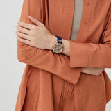  Shop Authentic Guess Queen Quartz Crystals Rose Gold Dial Blue Silicone Strap Watch For Women - GW0536L5 - Luxxuri