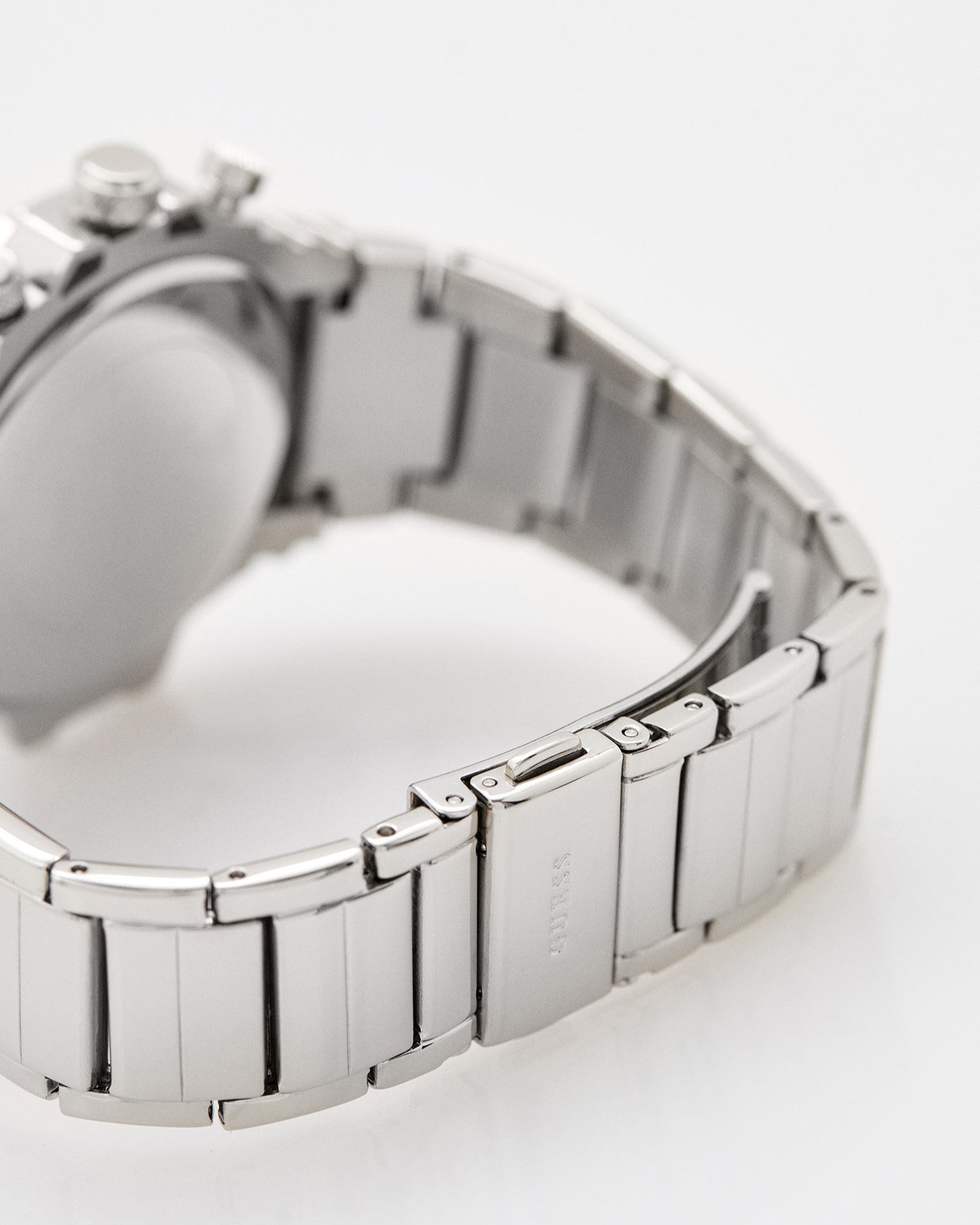  Shop Authentic Guess Fusion Chronograph Crystals Silver Dial Silver Steel Strap Watch For Women - GW0552L1 - Luxxuri