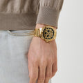  Shop Authentic Guess Duke Glitz Crystals Gold Dial Gold Steel Strap Watch For Men - GW0576G2 - Luxxuri