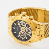  Shop Authentic Guess Continental Chronograph Black Dial Gold Mesh Strap Watch For Men - GW0582G2 - Luxxuri