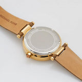  Shop Authentic Michael Kors Parker Three Hand Gold Dial Brown Leather Strap Watch For Women - MK2973 - Luxxuri