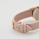  Shop Authentic Michael Kors Mini Lennox Three-Hand Rose Gold Dial Pink Silicone Strap Watch For Women - MK7282 - Luxxuri