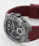  Shop Authentic Guess Headline Multifunction Grey Dial Burgundy Silicone Strap Watch For Men - GW0571G4 - Luxxuri