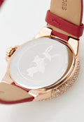  Shop Authentic Michael Kors Camille Three Hand Crystals Rose Gold Dial Red Leather Strap Watch For Women - MK4701 - Luxxuri