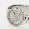  Shop Authentic Michael Kors Ritz Chronograph Crystals Silver Dial Silver Steel Strap Watch For Women - MK7301 - Luxxuri