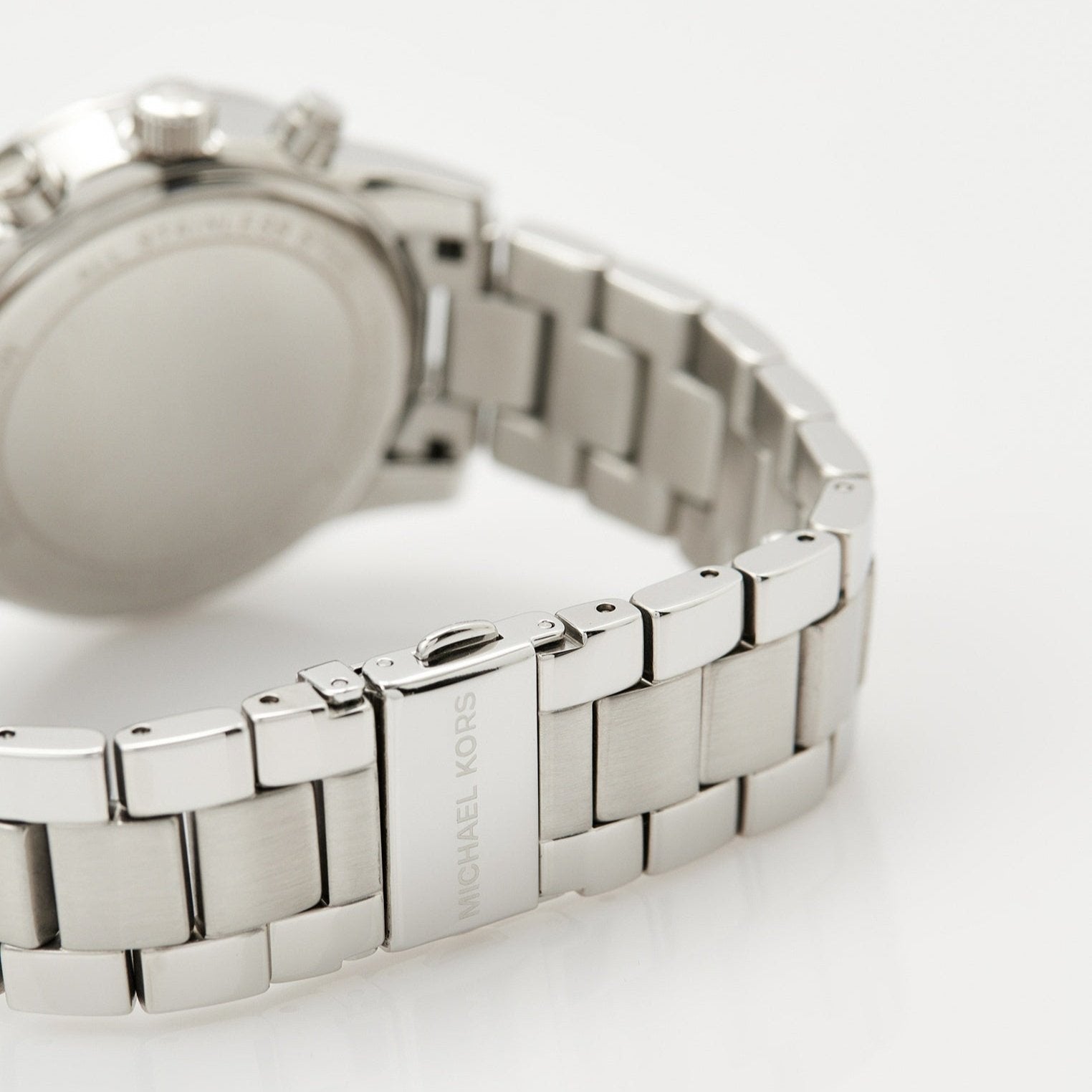 Michael Kors Ritz Chronograph Crystals Silver Dial Silver Steel Strap Watch For Women - MK7301