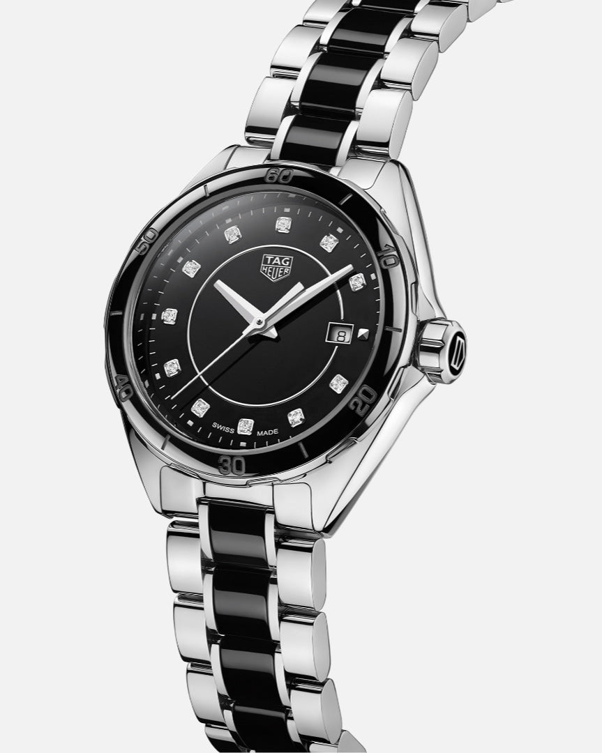  Shop Authentic Tag Heuer Formula 1 Diamonds Black Dial Two Tone Steel Strap Watch for Women - WBJ141AB.BA0973 - Luxxuri