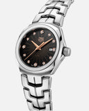  Shop Authentic Tag Heuer Link Quartz Black Dial Silver Steel Strap Watch for Women - WBC131F.BA0649 - Luxxuri