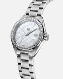 Shop Authentic Tag Heuer Formula 1 Diamonds Mother of Pearl White Dial Silver Steel Strap Watch for Women - WBJ141A.BA0664 - Luxxuri
