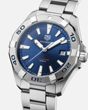  Shop Authentic Tag Heuer Aquaracer Blue Dial Silver Steel Strap Watch for Men - WBD1112.BA0928 - Luxxuri