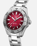  Shop Authentic Tag Heuer Aquaracer Professional 200 Automatic Red Dial Silver Steel Strap Watch for Men - WBP2114.BA0627 - Luxxuri