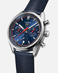  Shop Authentic Tag Heuer Carrera Chronograph Blue Dial Blue Leather Strap Watch for Men - CBN201D.FC6543 - Luxxuri