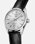  Shop Authentic Tag Heuer Carrera Date Silver Dial Black Leather Strap Watch for Men - WBN2111.FC6505 - Luxxuri