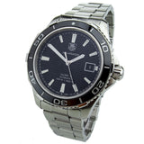  Shop Authentic Tag Heuer Aquaracer Caliber 5 Automatic Black Dial Silver Steel Strap Watch for Men - WAK2110.BA0830 - Luxxuri