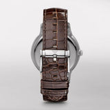  Shop Authentic Emporio Armani Classic Quartz Brown Dial Brown Leather Strap Watch For Men - AR2427 - Luxxuri