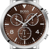  Shop Authentic Hugo Boss Spirit Brown Dial Silver Mesh Bracelet Watch for Men - 1513694 - Luxxuri