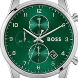  Shop Authentic Hugo Boss Skymaster Green Dial Silver Mesh Bracelet Watch for Men - 1513938 - Luxxuri