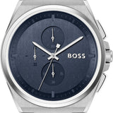  Shop Authentic Hugo Boss Steer Chronograph Blue Dial Silver Steel Strap Watch For Men - 1514048 - Luxxuri