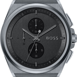  Shop Authentic Hugo Boss Steer Chronograph Quartz Grey Dial Grey Steel Strap Watch For Men - 1513996 - Luxxuri