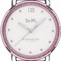 Coach Delancey White Dial Red Leather Strap Watch for Women - 14502879