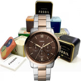  Shop Authentic Fossil Neutra Chronograph Brown Dial Two Tone Steel Strap Watch for Men - FS5869 - Luxxuri