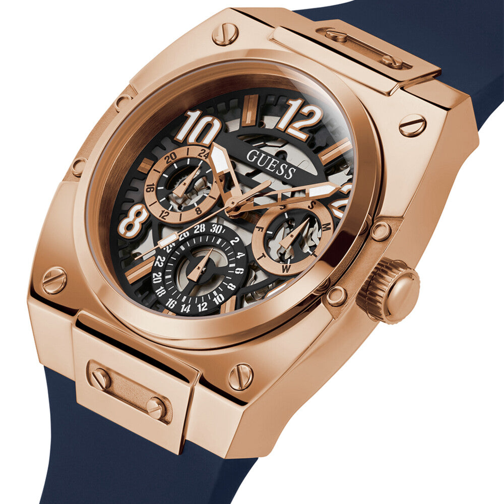 Shop Authentic Guess Prodigy Multifunction Navy Blue Dial Blue Silicone Strap Watch For Men - GW0569G3 - Luxxuri