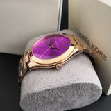  Shop Authentic Michael Kors Slim Runway Purple Dial Rose Gold Steel Strap Watch for Women - MK3293 - Luxxuri
