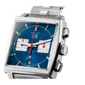  Shop Authentic Tag Heuer Monaco Automatic Chronograph Blue Dial Silver Steel Strap Watch for Men - CBL2111.BA0644 - Luxxuri