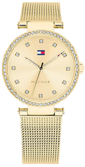  Shop Authentic Tommy Hilfiger Lynn Quartz Gold Dial Gold Mesh Bracelet Watch For Women - 1781864 - Luxxuri