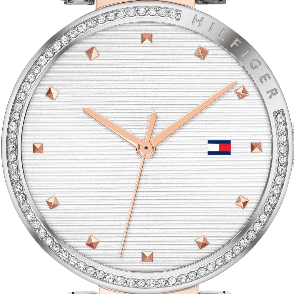  Shop Authentic Tommy Hilfiger Lynn Quartz White Dial Two Tone Steel Strap Watch For Women - 1782236 - Luxxuri