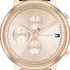  Shop Authentic Tommy Hilfiger Madison Chronograph Quartz Rose Gold Dial Rose Gold Steel Strap Watch For Women - 1782190 - Luxxuri
