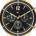  Shop Authentic Tommy Hilfiger Eve Chronograph Quartz Black Dial Black Silicone Strap Watch For Women - 1782282 - Luxxuri