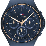  Shop Authentic Tommy Hilfiger Justin Chronograph Blue Dial Blue Steel Strap Watch For Men - 1792058 - Luxxuri